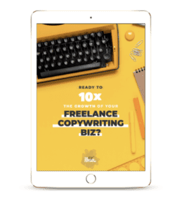 10x Freelance Copywriter Workbook created by Betsy Muse and based on the course created by Joanna Wiebe and Copyhackers